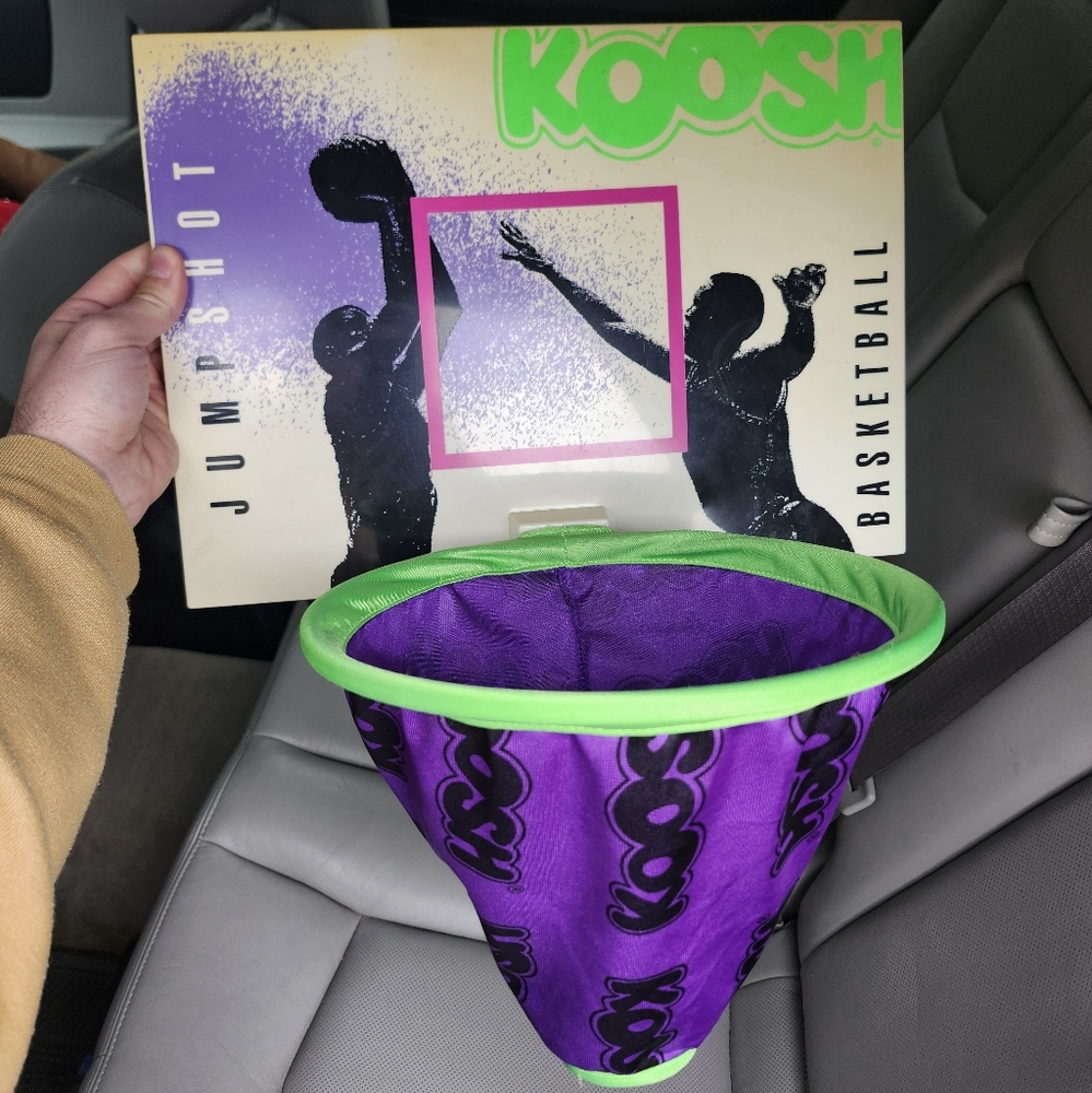 Koosh Basketball Hoop with Purple and Green Colors